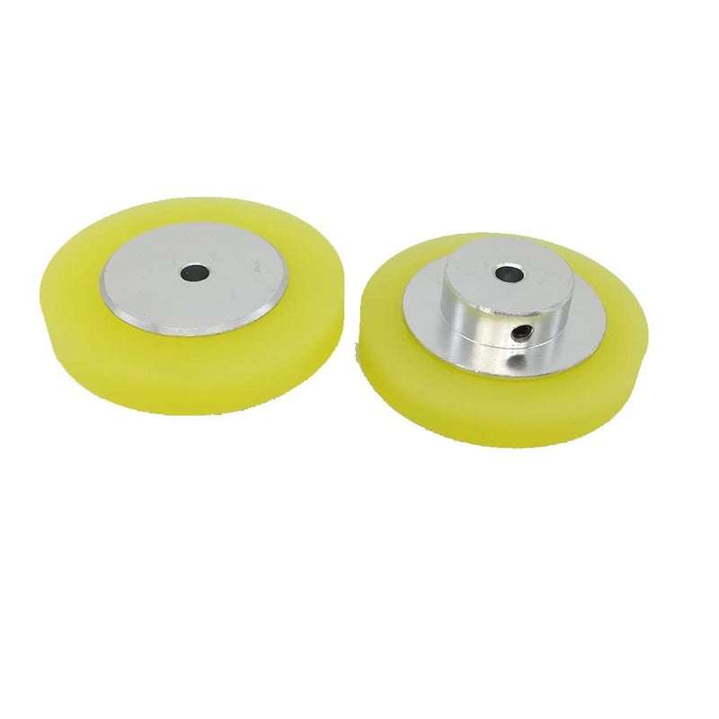 CALT 2PCS Industrial Encoder Meter Measuring Roller Rubber Wheel Wear-resistant non-slip Polyurethane Synchronizer Wheel for Rotary Encoder Marking Machine Inkjet Printer (Diameter 68mm(hole diameter 6mm)) - Image 3